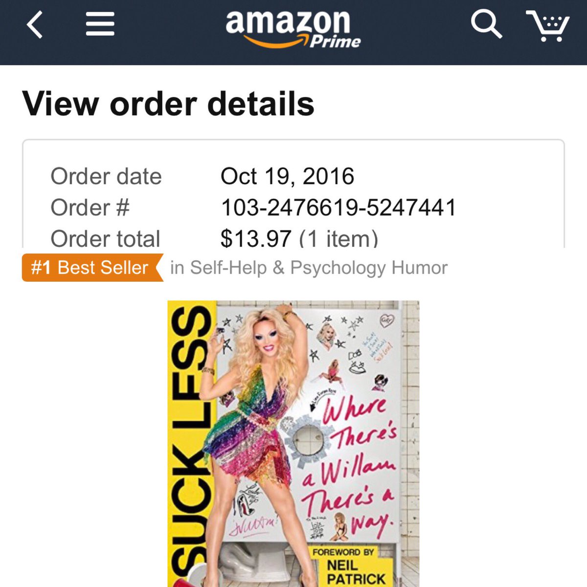 RheaLitre's tweet image. Just bought @Willam's #1 Book #SUCKLESS! Memoirs, Self Help, never B4 seen photos! The Library is open! #TeamWillam amazon.com/dp/1455566195/…
