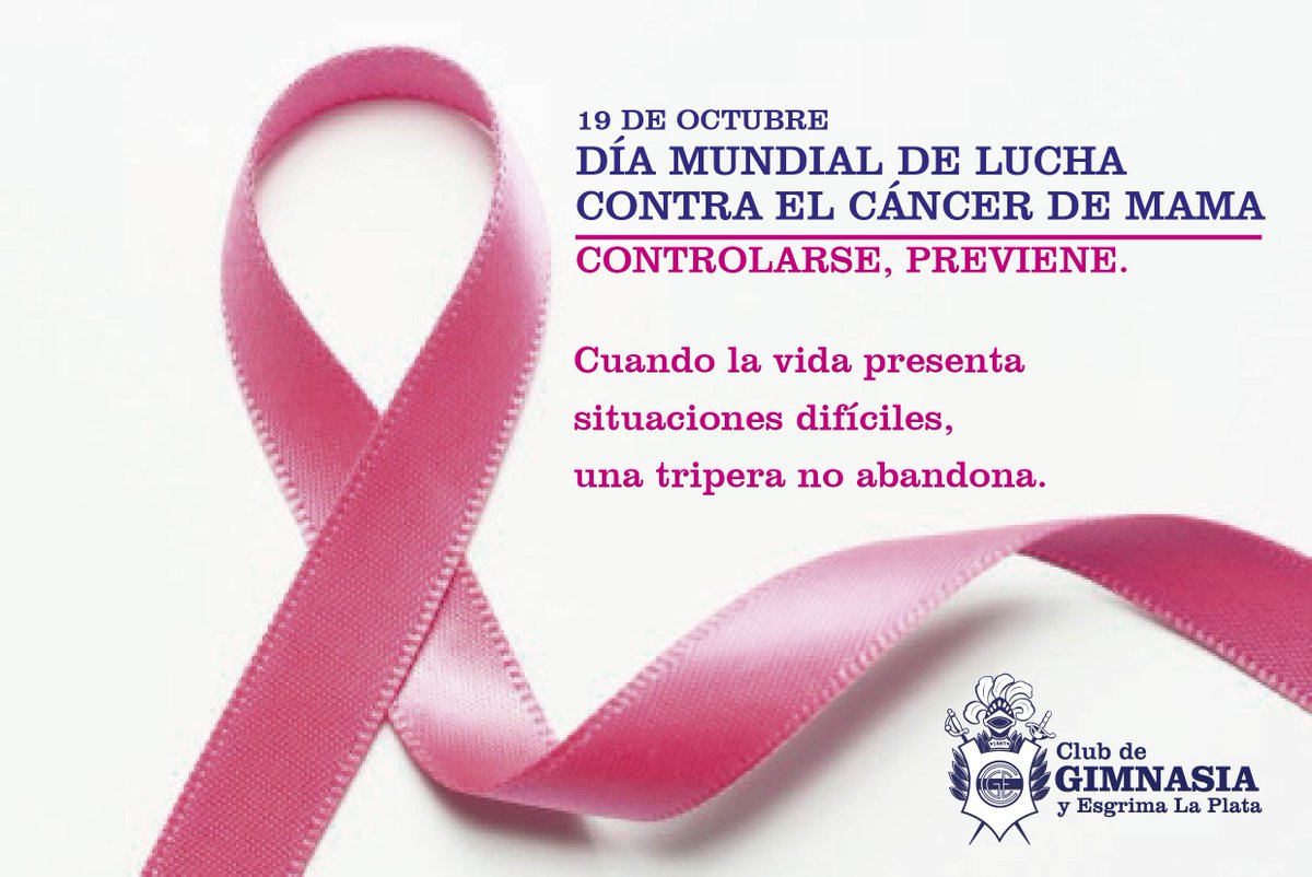 gimnasiaoficial's tweet photo. DÍA MUNDIAL DE LUCHA CONTRA EL CÁNCER DE MAMA

El Programa Corazón Tripero acompaña a todas las luchadoras. https://t.co/i7k15dxkUo