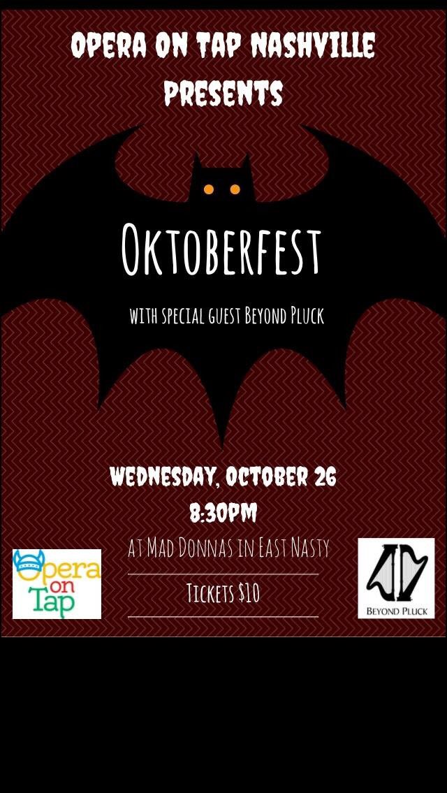 BeyondPluck's tweet photo. We're playing with drummer @nickbuda1 at @MadDonnas Oct. 26 as part of Opera on Tap. $10 door #HarpsinBars  #popharp   #impracticalharpist https://t.co/jQzQ0EZjVR