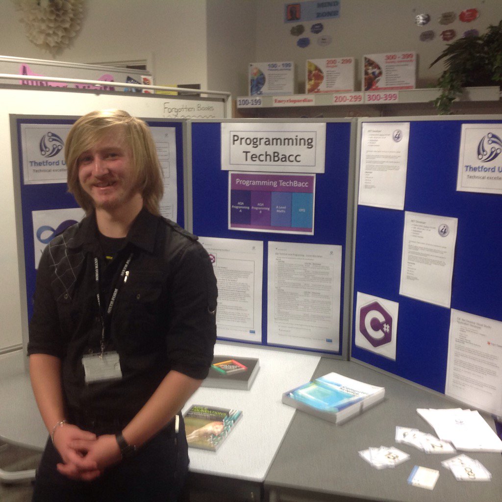 ThetfordUTP's tweet photo. Here's our stand @Thetford6th Open Evening. A real buzz about #Programming #TechBacc @ThetfordAcaduk https://t.co/3d3zk1IuLc