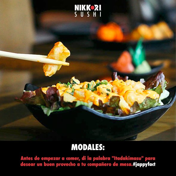 ¡Es hora de comer con nosotros! 
¡Buen provecho! #nikkori #jappyfact