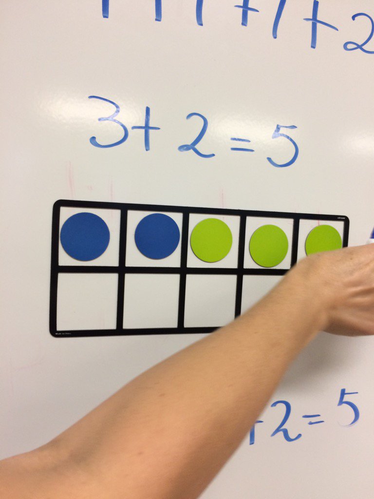 Using magnetic 10s frame in Ms Gordon's Grade I class at Frank Hobbs. #sd61learn