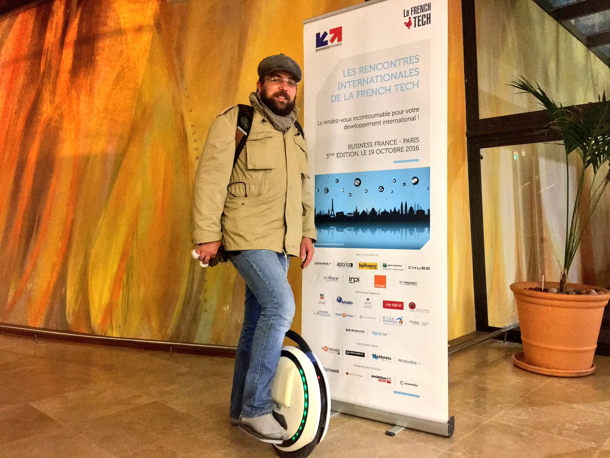HasniDoky's tweet photo. Ça roule pour les startups françaises à la #FrenchTechRI et pour @Charles_Liebert ;) #ninebot #segway https://t.co/NDUDaSJrpx
