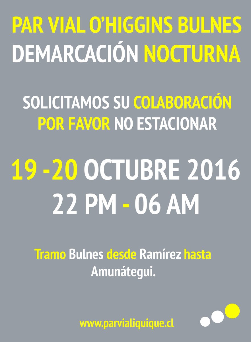 ParVial's tweet photo. #Iquique Demarcación de obra.  Suspensión nocturna de tránsito.  https://t.co/zUPLWEMkTm https://t.co/e2sCh91ODY