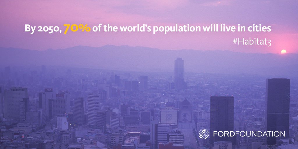 FordFoundation's tweet photo. If we’re going to solve inequality, we need a solution for cities. https://t.co/6O6uG33eKE #Habitat3 https://t.co/CIOJYaaL3d