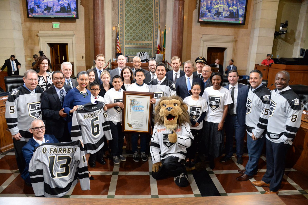 CD2News's tweet photo. Wishing @LAKings a happy 50th! Thanks for your commitment to our city and our youth #LAKings #LAKings50 https://t.co/S3jJYVpDMu