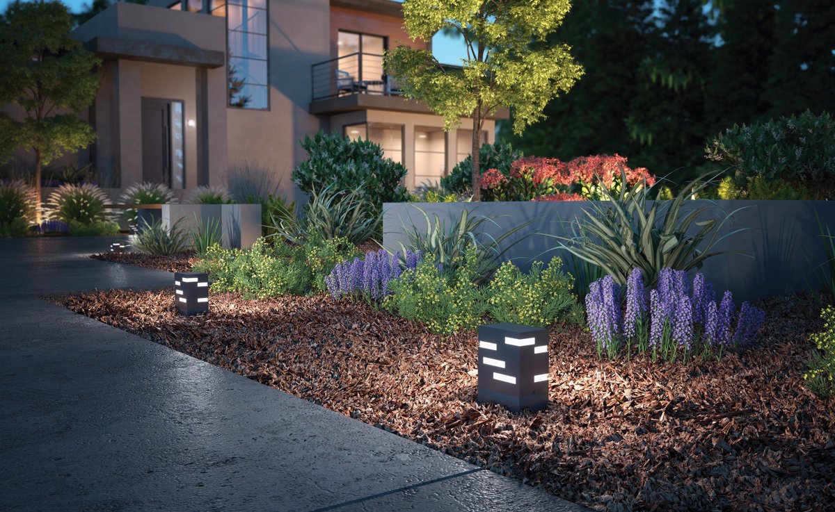 techlighting's tweet photo. The new modern Revel #PathLight features a sleek metal surface which is laser-cut to allow the #LED light to glow. https://t.co/RCufqZwHrN https://t.co/VdYBLmiclU