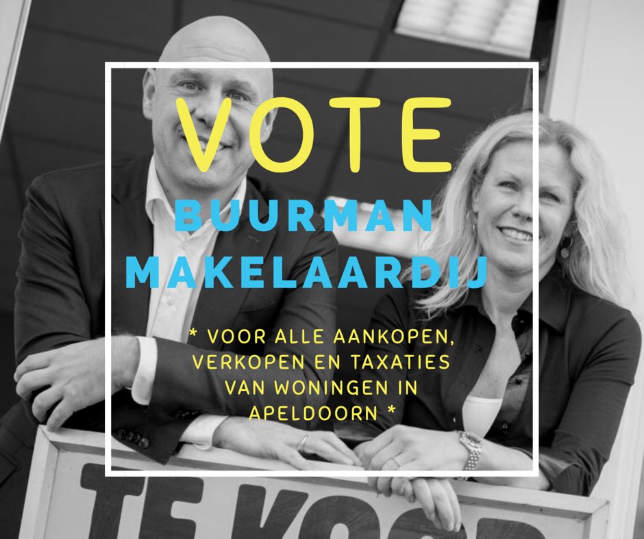 #ClintonVsTrump ... Just vote for <a href="/BuurmanMakelaar/">Buurman Makelaardij, NVM-makelaar in Apeldoorn e.o</a>! 👊