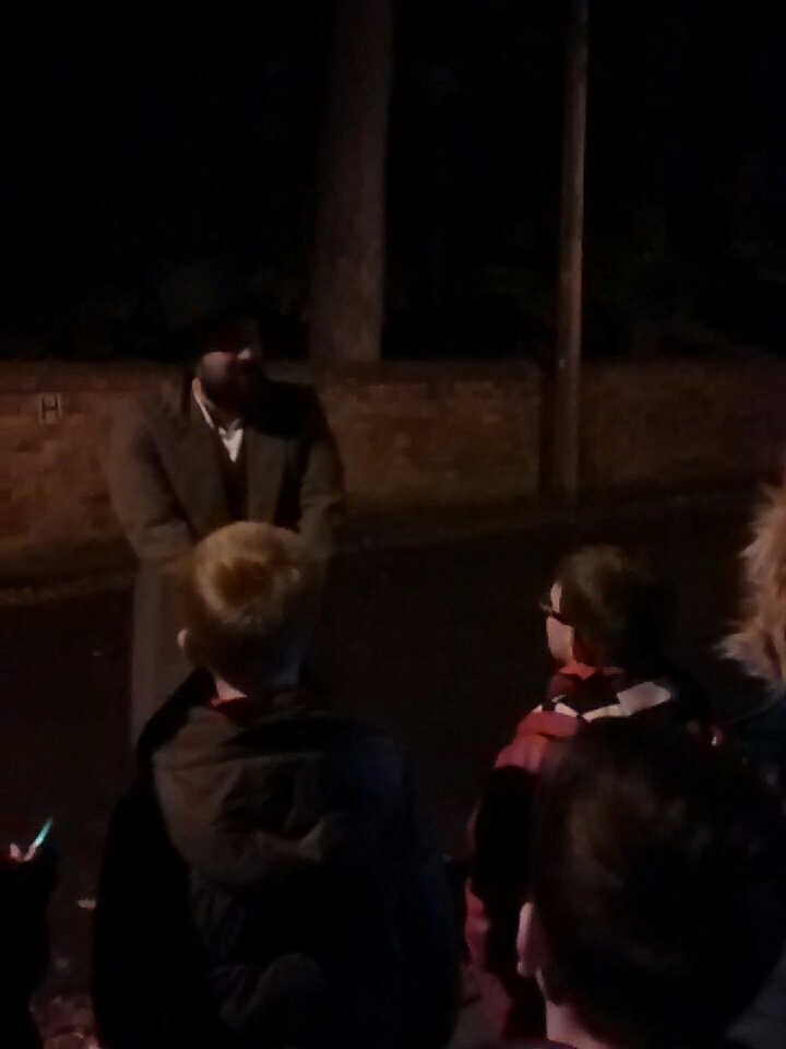 Out on a ghost walk around Didsbury. Wooooooo! 👻