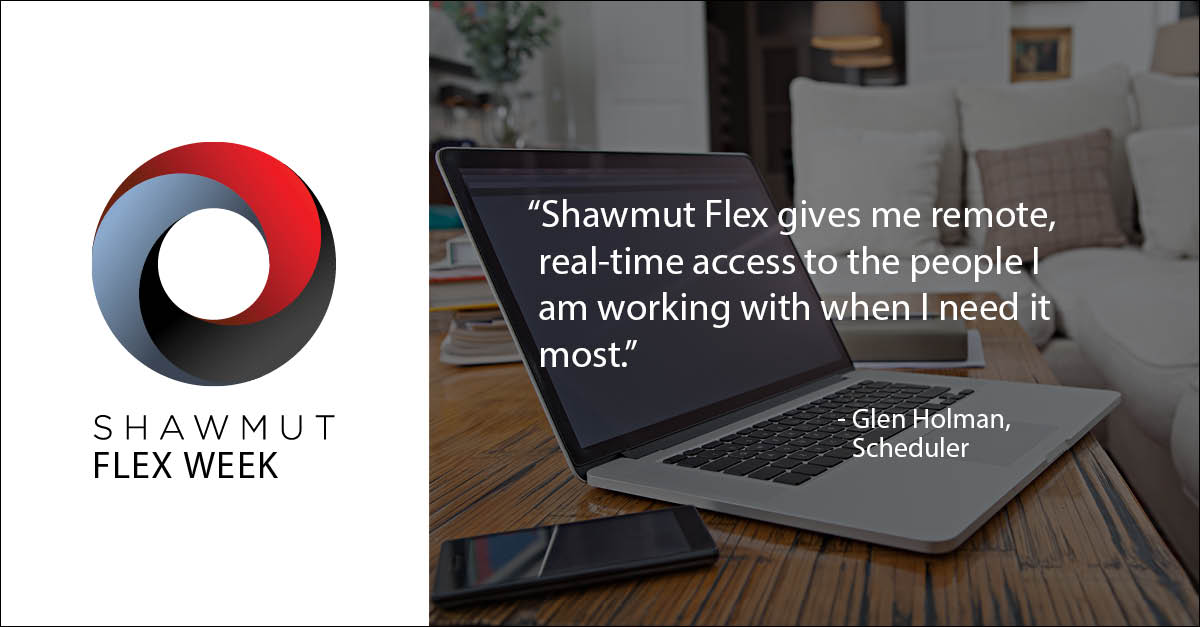 Shawmut_Builds's tweet photo. Glen Holman uses #ShawmutFlex to telecommunicate with his team while recovering from a medical procedure. #FlexWork https://t.co/kec1E1G37a https://t.co/ggb3Qwkph1