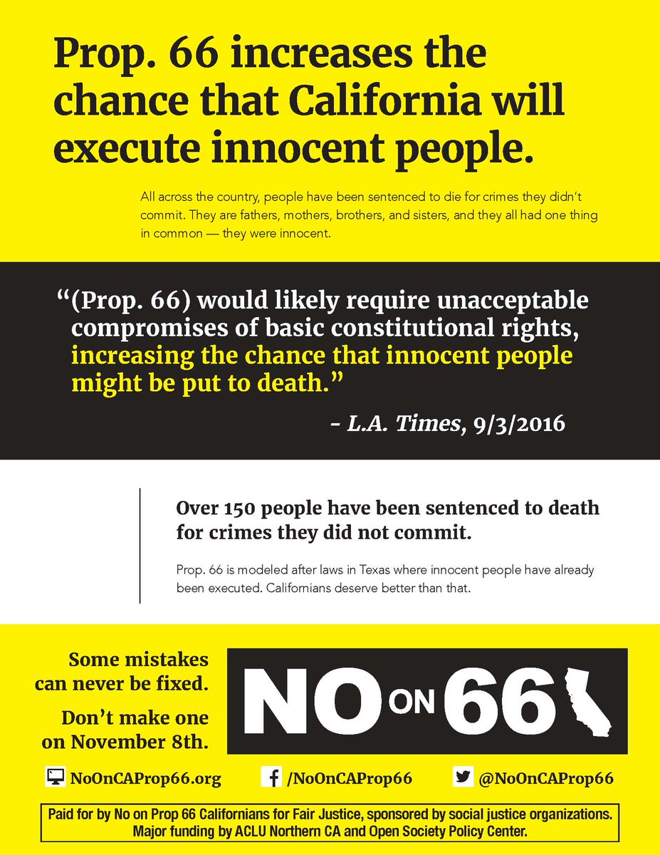 NoOnCAProp66's tweet photo. Because some mistakes can never be fixed. Vote #NoOn66 #RecklessNotReform @latimesopinion https://t.co/rbdVFpwYFl