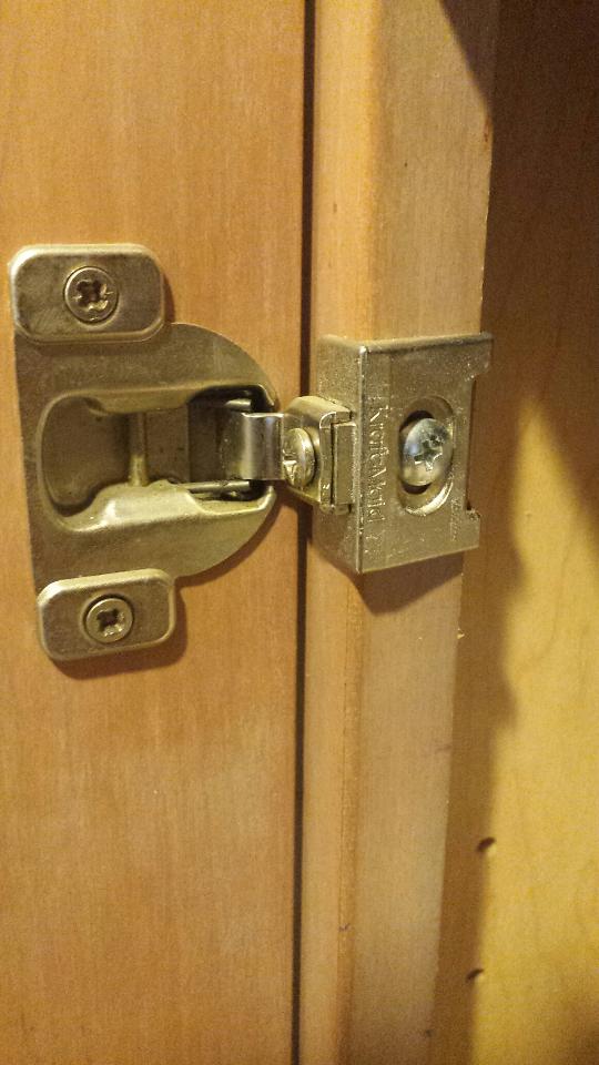 billvant's tweet photo. @KraftMaid How do I order replacements for this hinge?  Online store doesn't have photos or details. 16 yr old cabinets-still look great. https://t.co/LnbzEs3jII