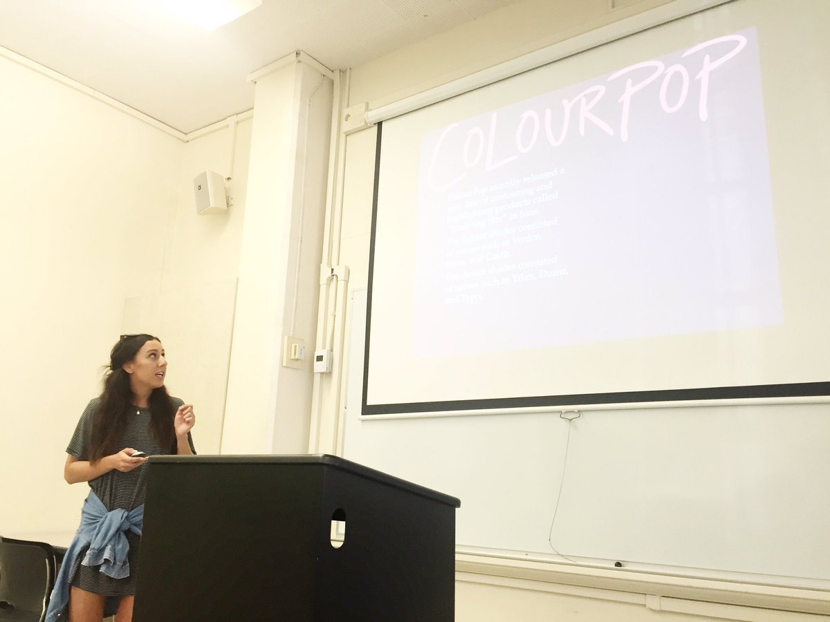 FSMCJDept's tweet image. Awesome job @laurenmarieag on her Case Study yesterday in @betsyhays #FSIntroPR class! #WeAreMCJ