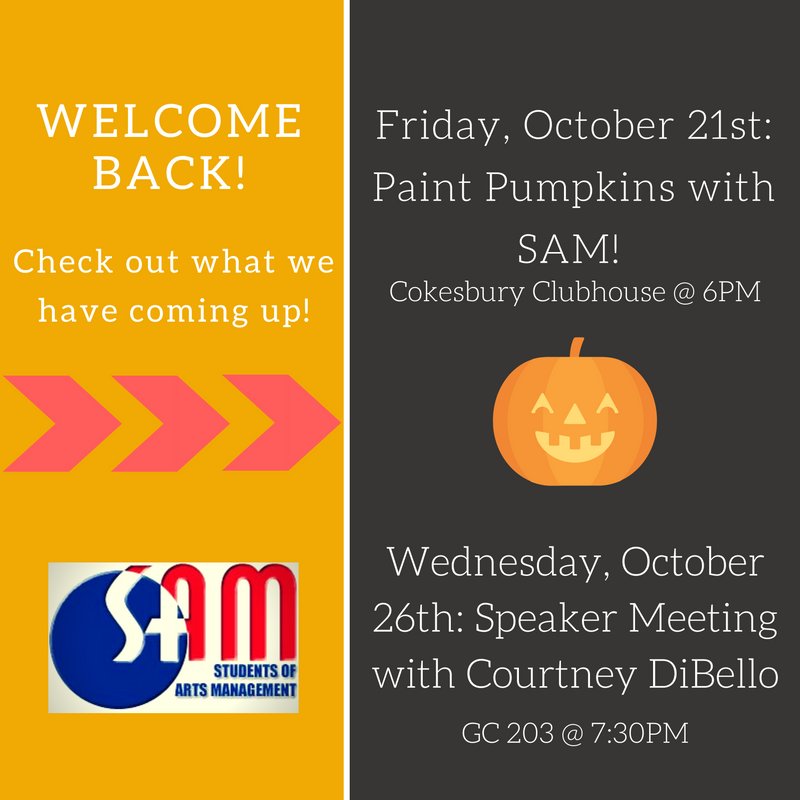 SAM_OCU's tweet image. Hope you had a nice fall break and are ready to start back up! Don't forget to check out the events we have this month!