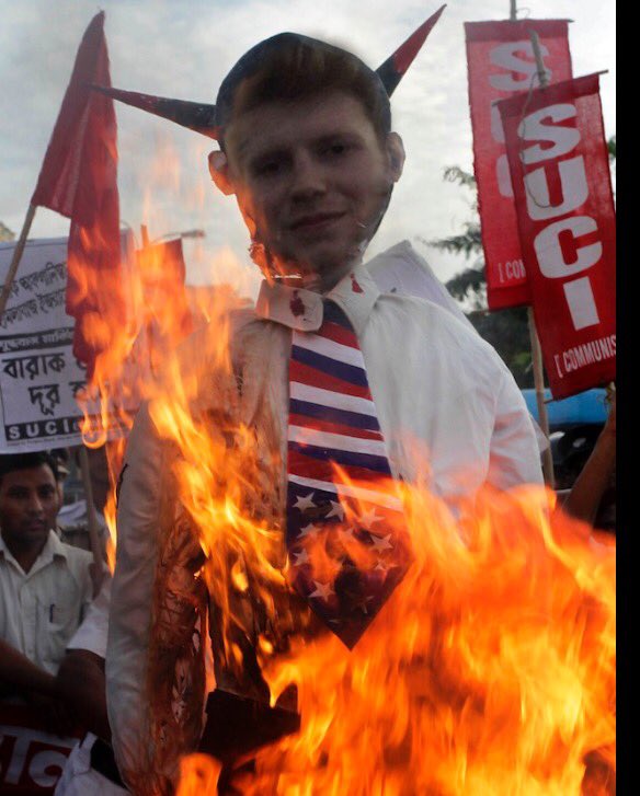 GCAFCDteam's tweet photo. As Jennings commits his future to the Cs, fans take to the streets to riot and burn effigies of the former CB https://t.co/K0ze7h1zSx