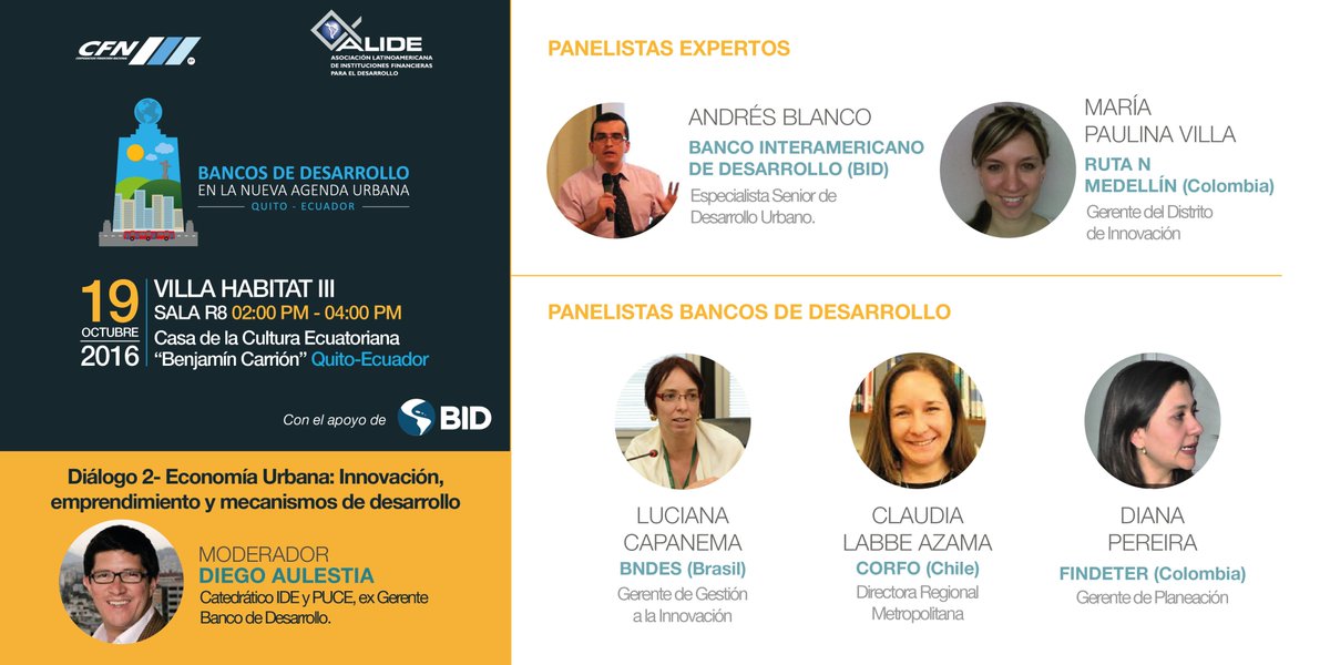 CFN_ECUADOR's tweet photo. Listo el Diálogo 2: Economía Urbana, Innovación, Emprendimiento y Mecanismos de Desarrollo #NetworkingCFN  @_ALIDE_ #ALIDEEnHábitat https://t.co/UAv4MJdPB6