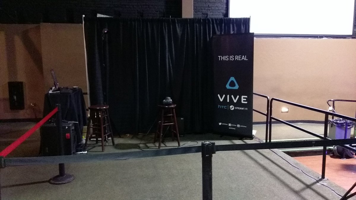 jayrayplays's tweet image. #HTCVive demo booth ready to go at @IdahoVRCouncil VR Bash