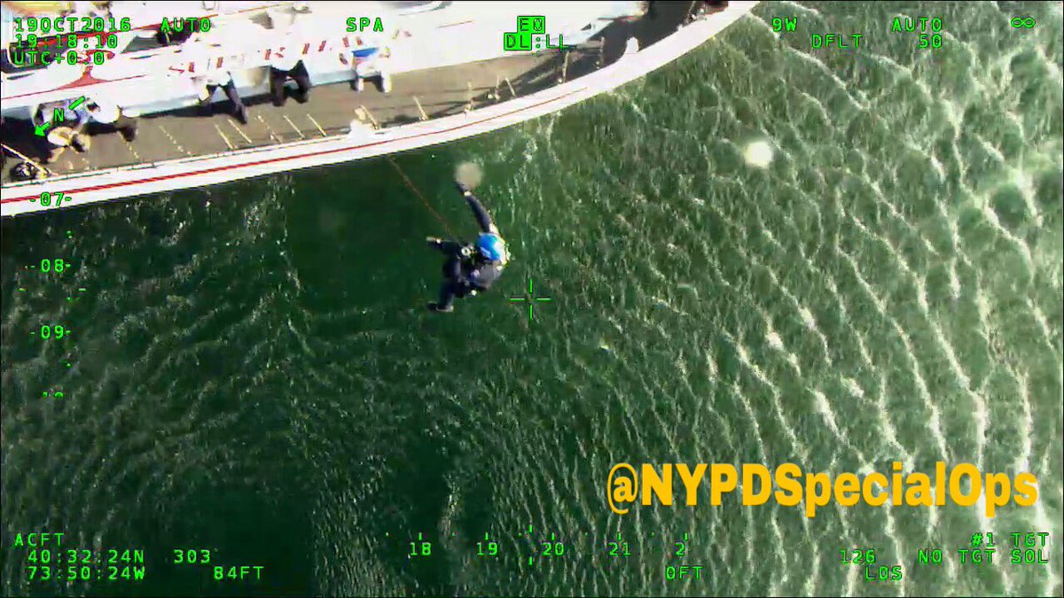 NYPDSpecialops's tweet photo. #NYPD #aviation, #Harbor, #ESU,&amp; #FDNY transported a female in labor who was located on a vessel 3 miles off shore in the Atlantic Ocean https://t.co/0WYjdauRXq