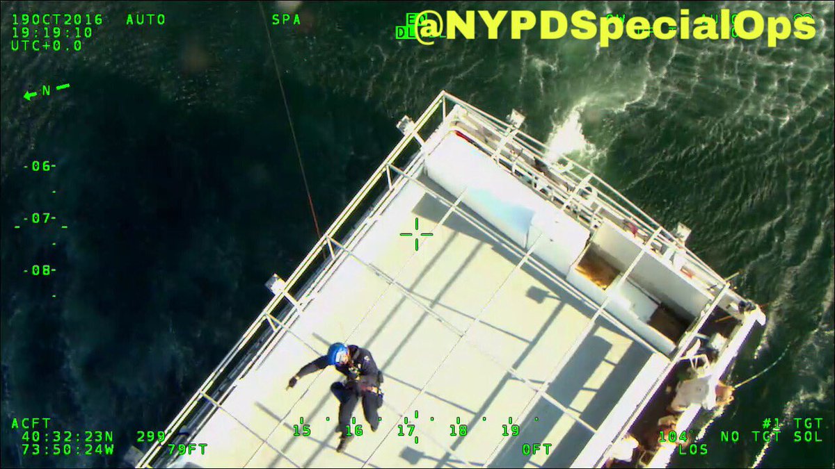 NYPDSpecialops's tweet photo. #NYPD #aviation, #Harbor, #ESU,&amp; #FDNY transported a female in labor who was located on a vessel 3 miles off shore in the Atlantic Ocean https://t.co/0WYjdauRXq