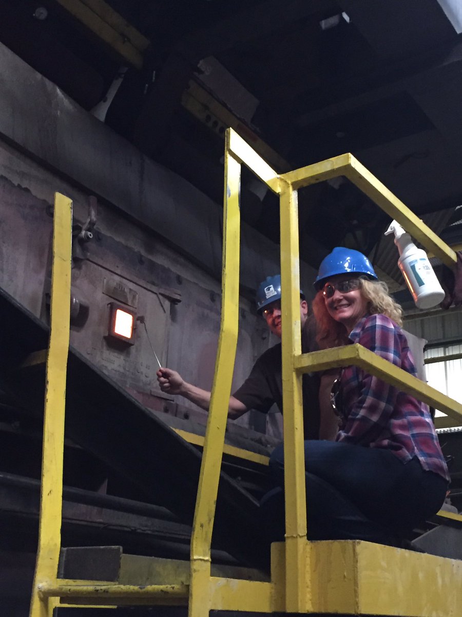 Taking a peak at the bottom of a biomass power generating boiler at 750 degrees. #BioenergyDay