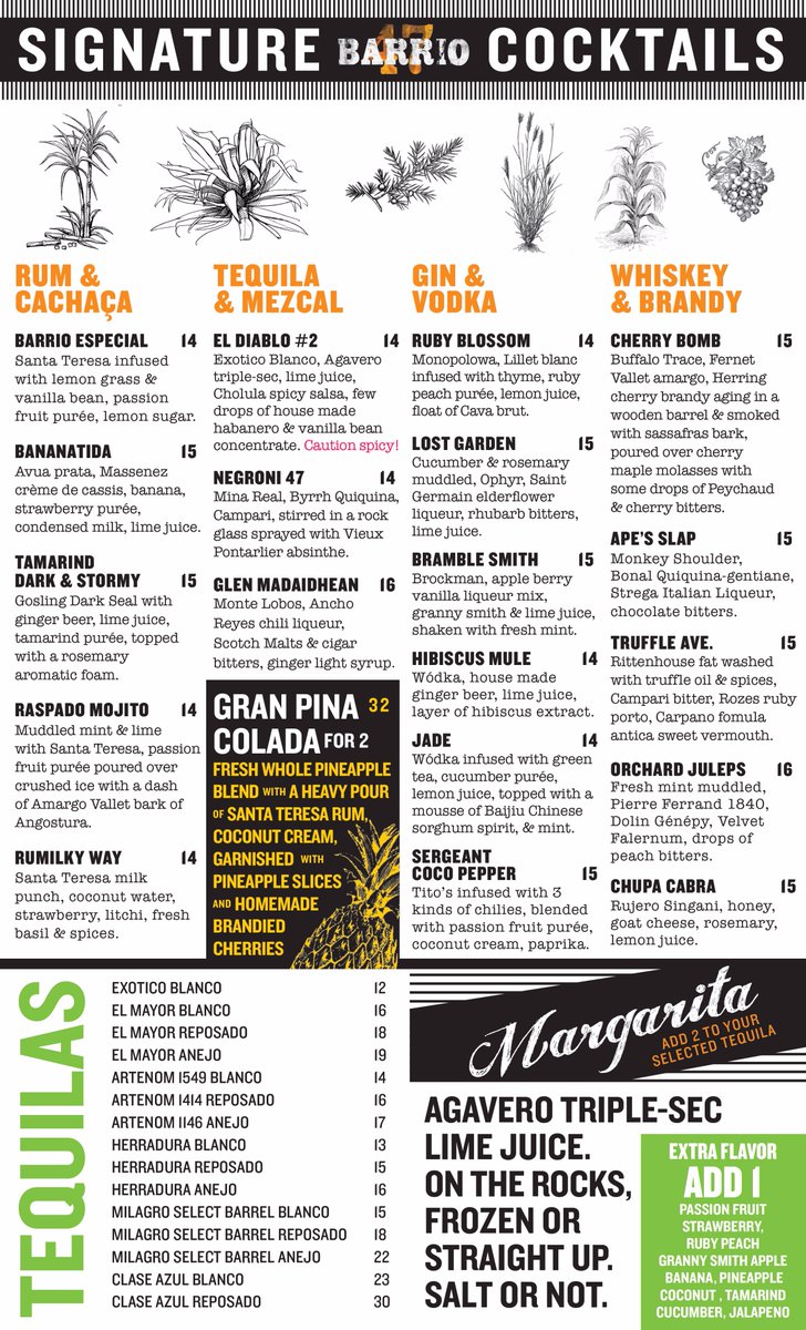 BARRIO47's tweet photo. Starting our new menu tomorrow, join us!
#barrio47 #cocktailsnyc #foodunder20 https://t.co/K3c3jePGLb