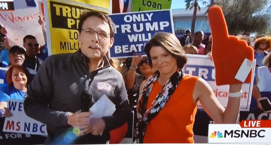RdWarriorFan's tweet photo. Graet triva segment @SteveKornacki and @kasie but ran out of time b4 they could give out the foamfinger. I hope @HallieJackson didnt take it https://t.co/JgEv4O6QAD