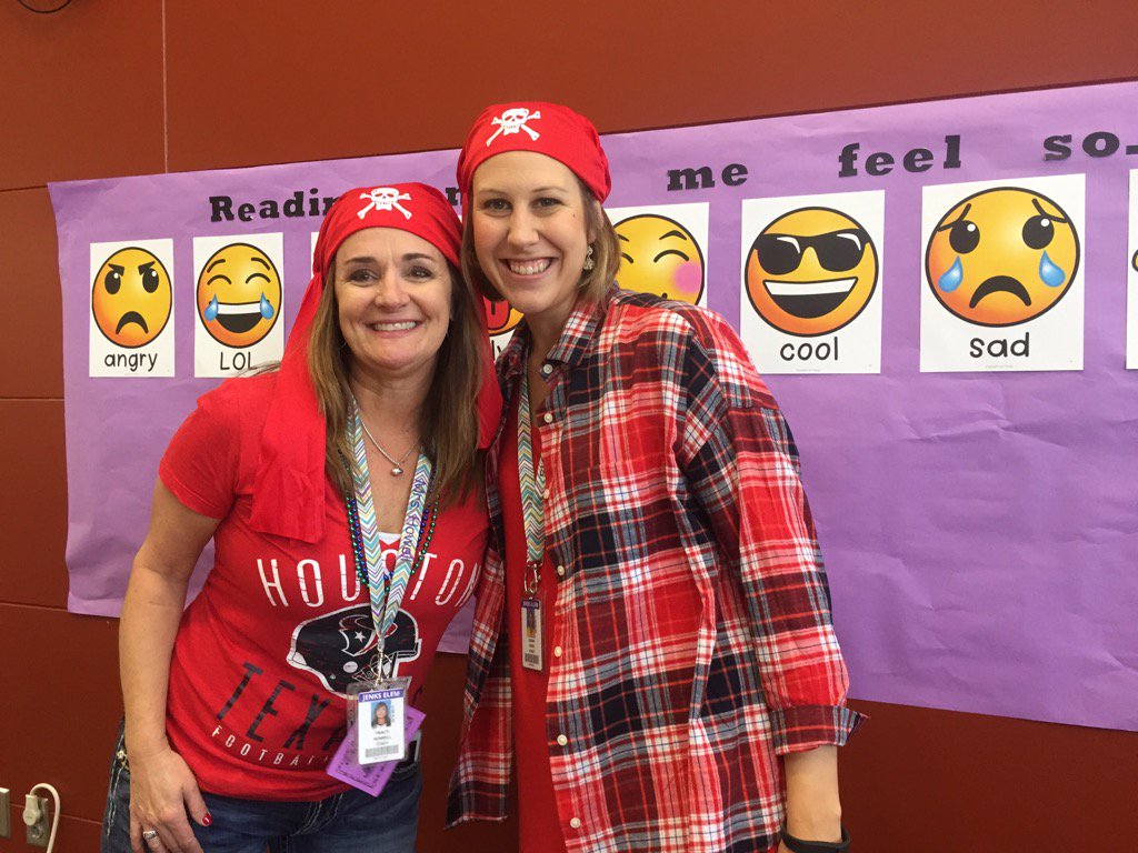 Sporting our Red for CATCH and kicking off Book Fair Purchase Day! #mjejags
