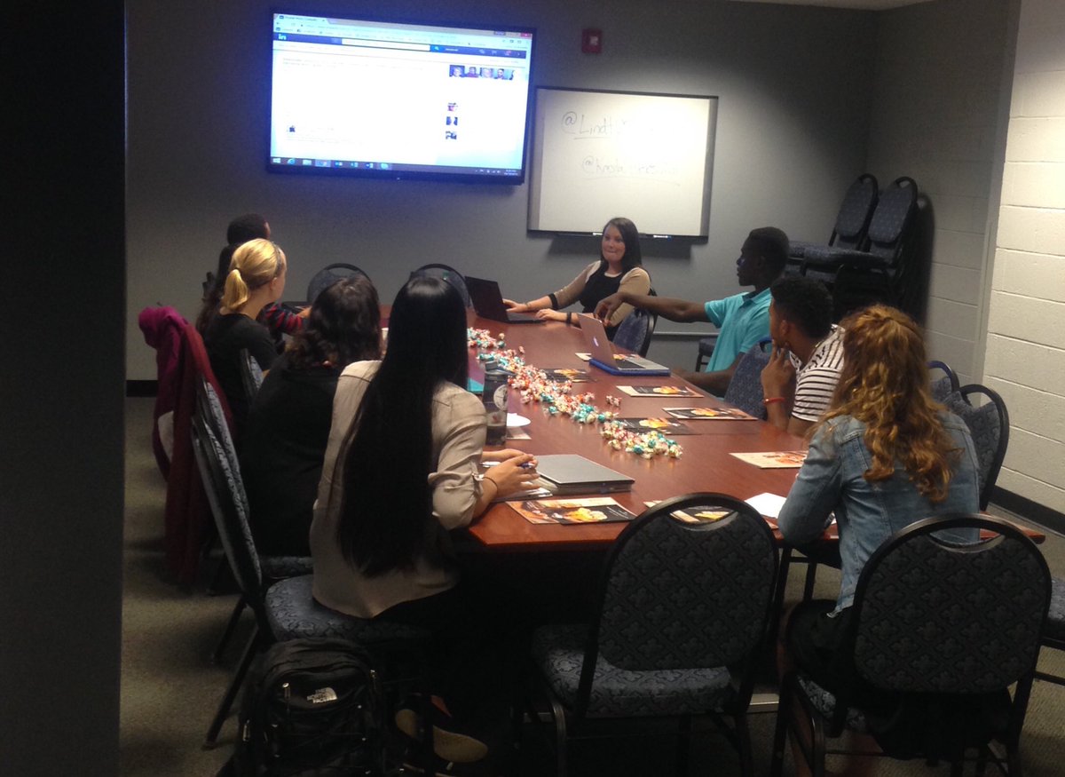 UNHDNP's tweet photo. "Tell me where you hope to go." @KrystalHicksUNH offering helpful tips on how to leverage your LinkedIn profile. #lindt #careers https://t.co/1mUcDs1q4t