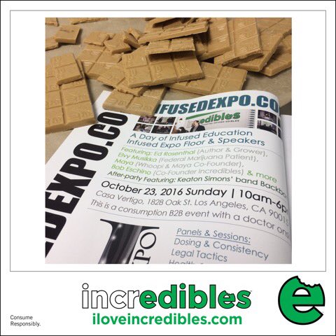 iluvincredibles's tweet photo. @InfusedExpo This Sunday! Bob Eschino (President) is a KeyNote Speaker #incredibles #edibles #infusedexpo #DTLA #LA #california #prop215 🍫 https://t.co/uctLXFCFtg