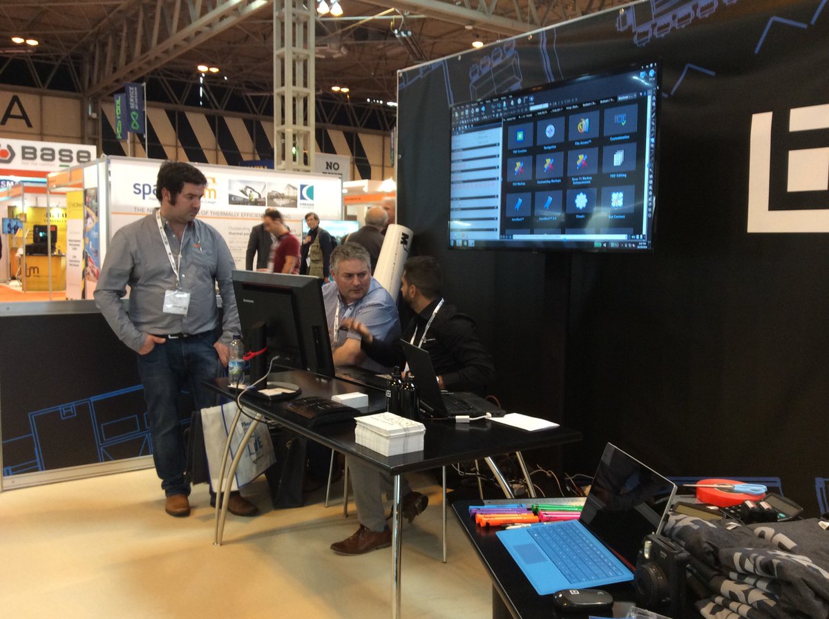 Bluebeam's tweet photo. The struggle is real! Drawing Reviews on paper vs. in Revu on day 2 of the #bluebeamchallenge at #UKCW. #godigital #digitalvspaper https://t.co/At8ygLbKOg