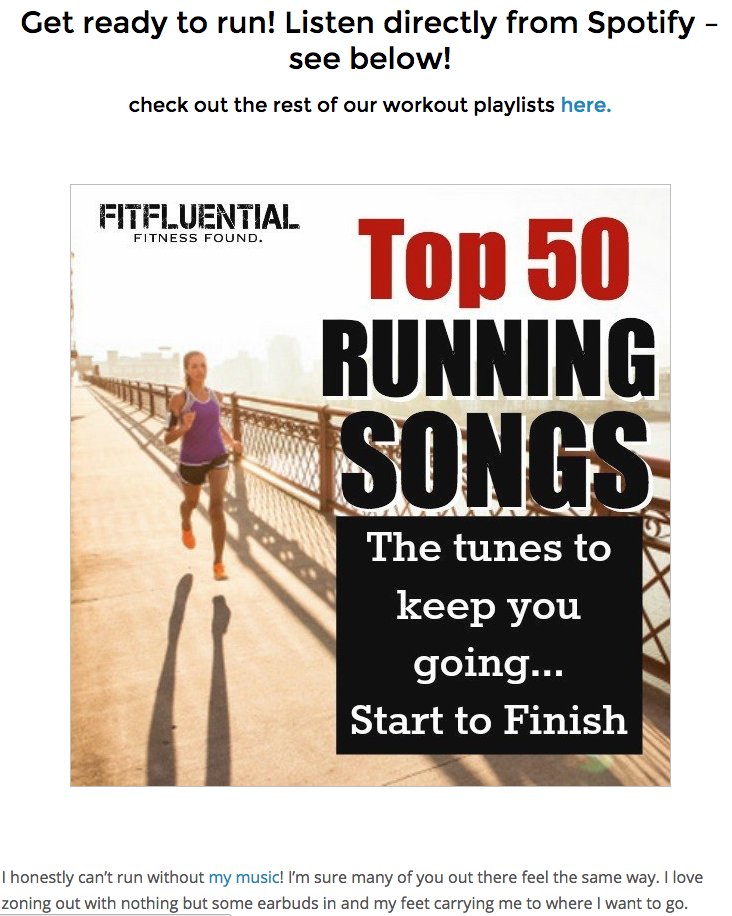 RachelSkinology's tweet photo. #Running songs! Nice #Spotify playlist from @FitFluential: https://t.co/RBHgfw2dwl #FitTips https://t.co/4btcZv2jJS