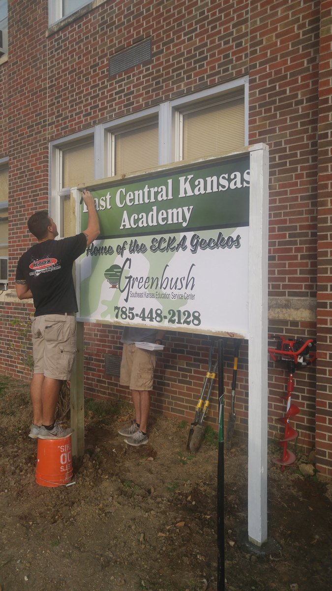 The new sign at Greenbush's ECKA in Garnett, KS... Home if the Geckos!