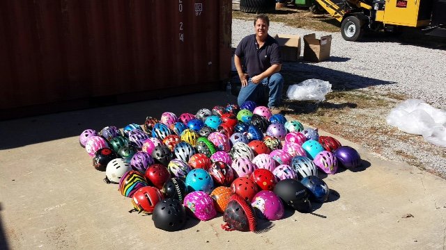 gchoi90's tweet photo. "Helmets for Cambodia" project-teaching others to be safe on the road. We collected over 70 helmets! #ottw #lcps17 @CedarLaneES @KLewisTeach https://t.co/d3KsRHS7d1