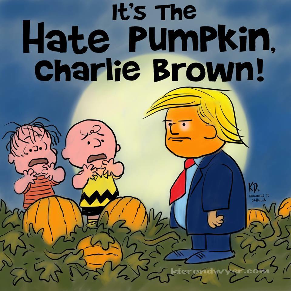QueerEverett's tweet photo. What's on tonight: It's the #HatePumpkin, Charlie Brown! https://t.co/a9uqaeYZOk