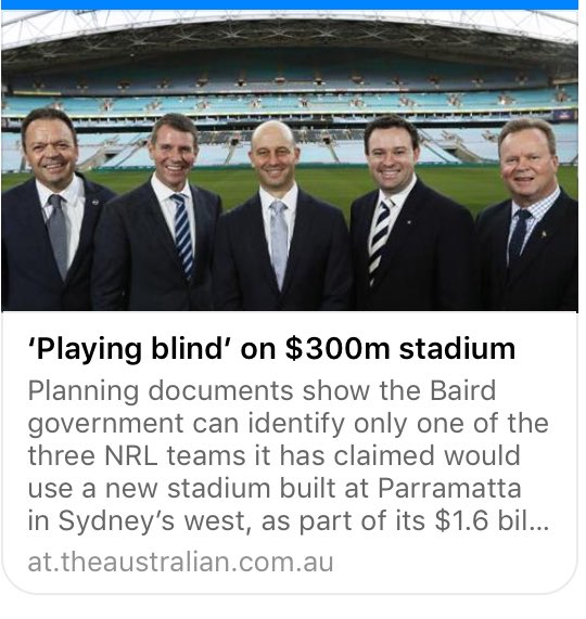 NthParraRAG's tweet photo. Another #BAirDidea stadium without crowds to fill them? #noplan #noidea #playingblind #presspause #saveparrapool https://t.co/k9voN2NwMk https://t.co/xl3cfAL6FT