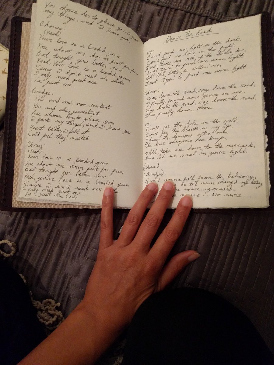 Opened up the old songwriting book to add my new album material!! In studio next month recording the full album!! Stay tuned for live feed