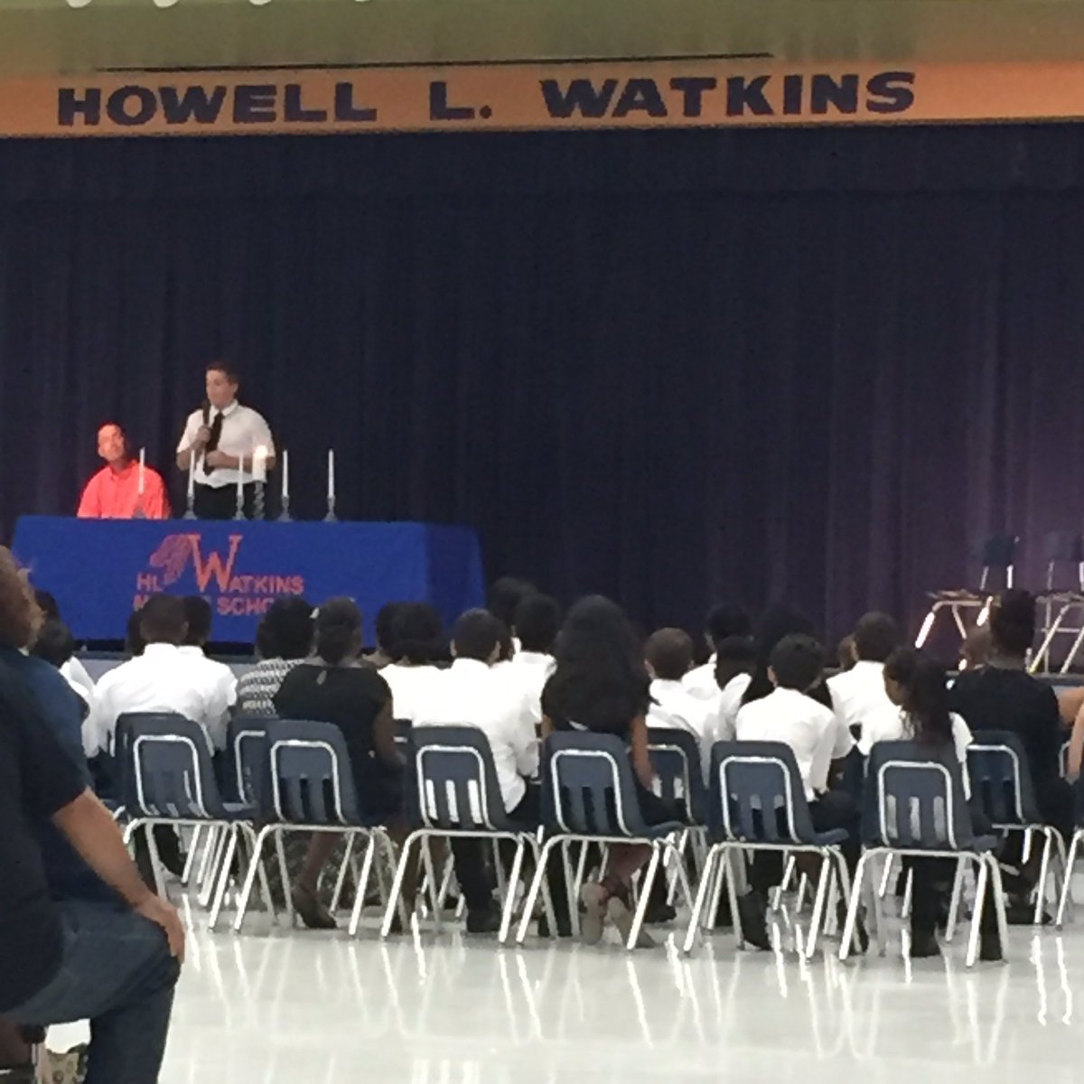 APAtkinsonHLW's tweet photo. Celebrating our "Next Level" students at the Induction Ceremony of the National Junior Honor Society. #HLWatkins https://t.co/qaznuWxg0c