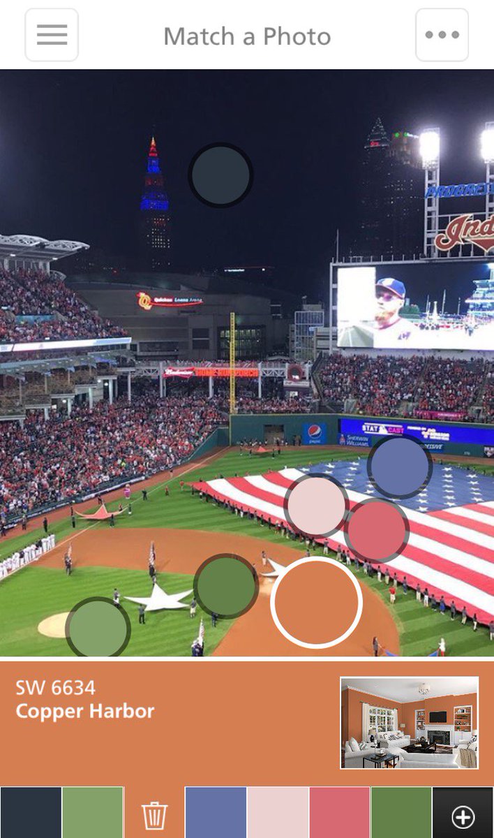 SherwinWilliams's tweet photo. Congrats to the @Indians on winning the American League &amp; going to the World Series! Enjoy the colors of October even longer! #RallyTogether https://t.co/yW8DZSWPkA