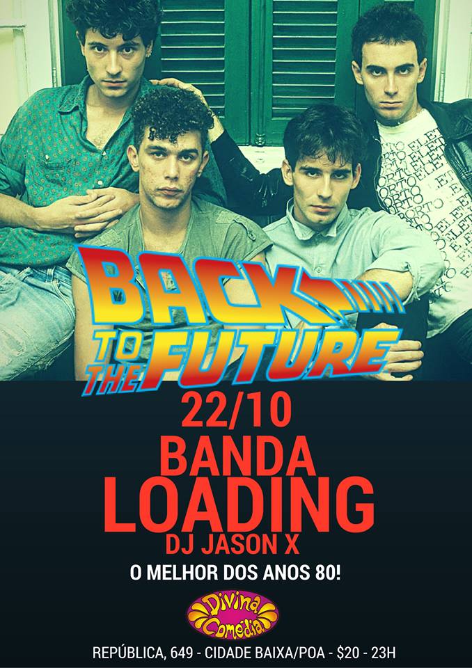 maiajagger's tweet photo. Festa 80 Back To The Future - @ODivinaComedia 22/10 - Banda Loading e DJ Jason X https://t.co/XcSuBp4SbB