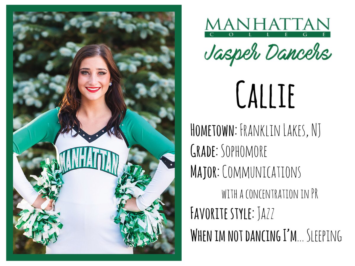 MCJasperDancers's tweet photo. Help us welcome our favorite sophomore, Callie!!! 💚🌟 #JD2k16 #WelcomeWednesday @ManhattanEdu https://t.co/4yPCOneTfR