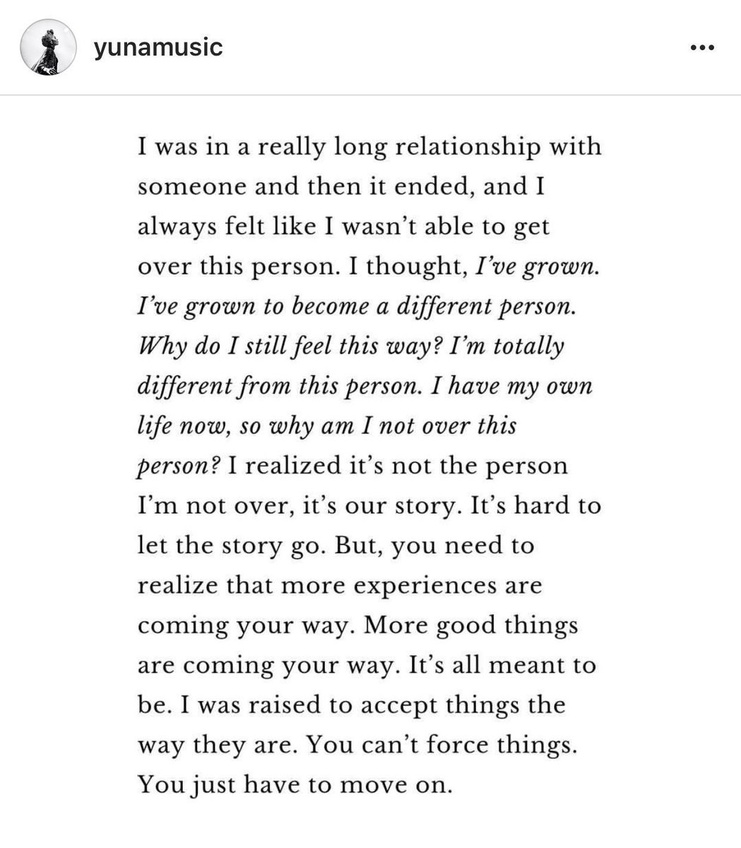 mi_estilo's tweet photo. "It's all meant to be. You can't force things. You just have to move on." - @yunamusic https://t.co/aCXVWM0IRr