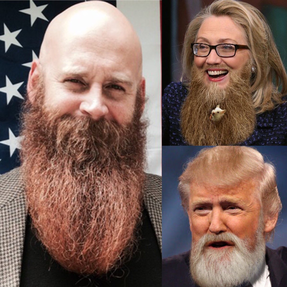 PresidentBeard's tweet photo. Now THAT would be a good-looking debate... #electthebeard #2016Election #WriteInHartnell #No270 #Hartnell4President https://t.co/yOPqFeSrSH