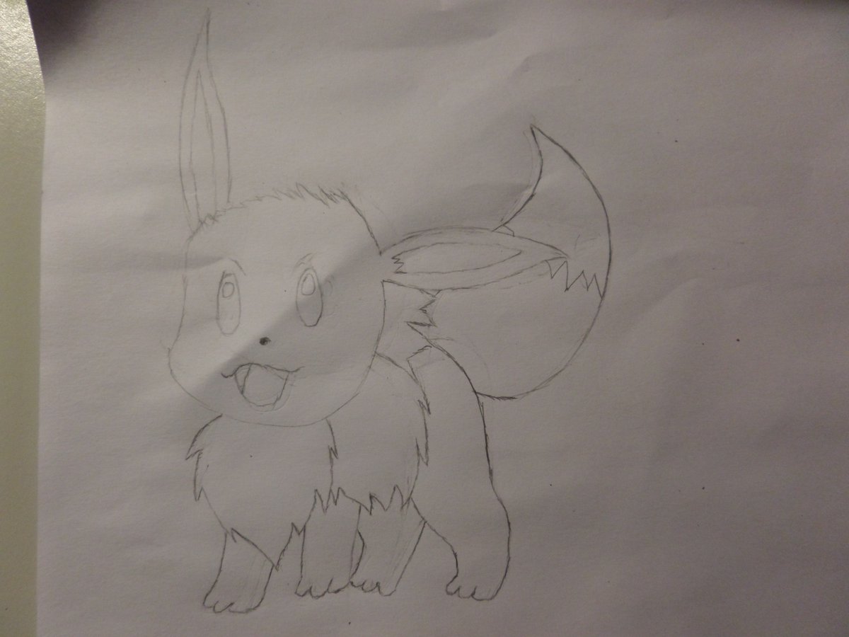 DustinStephanie's tweet image. I drew an Eevee