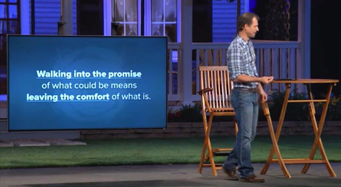 MusicByKEM's tweet photo. "Walking into the promise of what could be means leaving the comfort of what is." - Justin Grunewald #NorthridgeChurch
Love it! https://t.co/kfuGd2dcdw