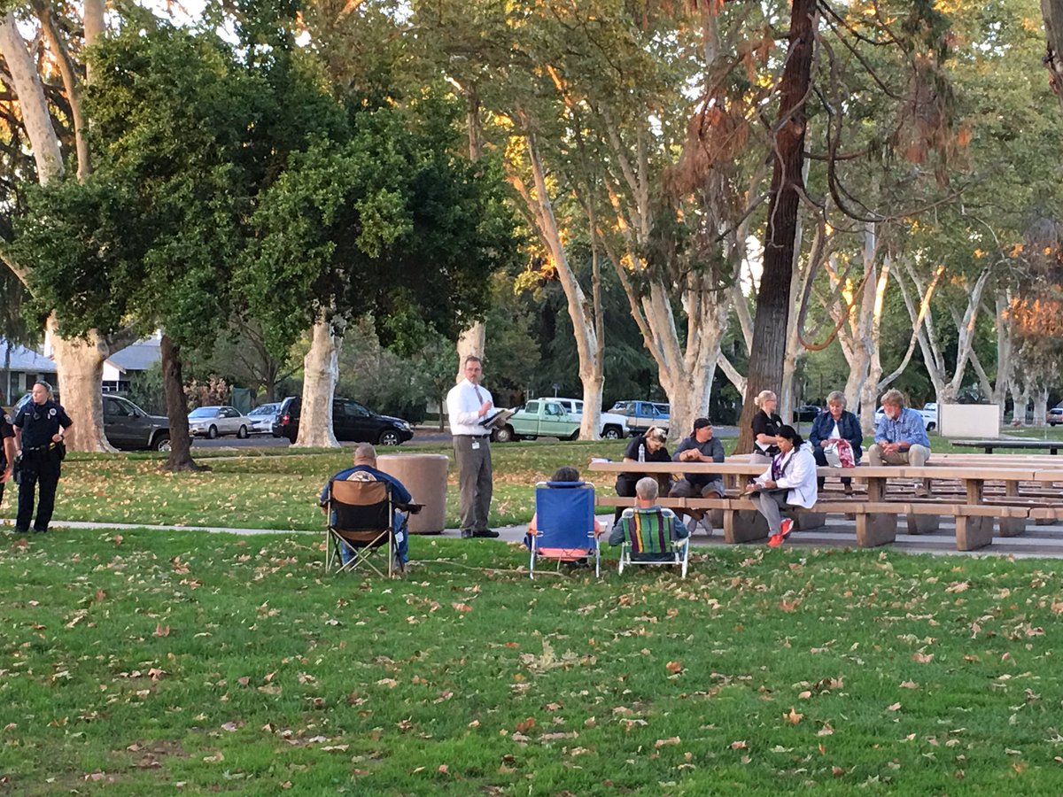TurlockNow's tweet image. Happening now: Turlock Police having a community meeting at Crane Park.