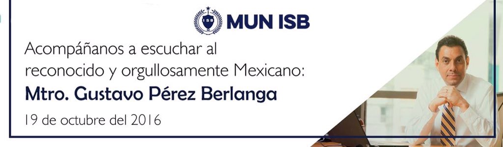 IsbMun's tweet photo. Tuvimos el honor de recibir la visita del destacado mexicano, Gustavo Pérez Berlanga.
#MUNISB #MakeTheDifference https://t.co/m7JdWND04k