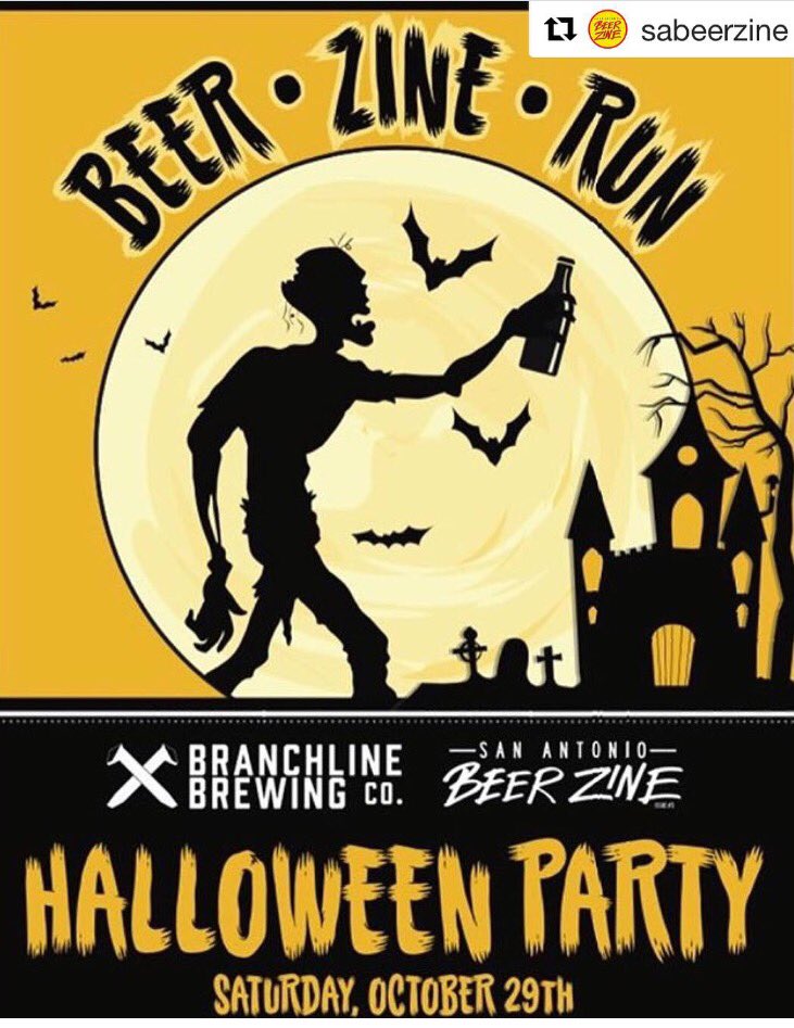 CullumsAttagirl's tweet photo. Info for @SAbeerzine 3rd issue release/Halloween party at @BranchlineBrew. Wouldn't want to miss this!! https://t.co/KJdAp78kaL