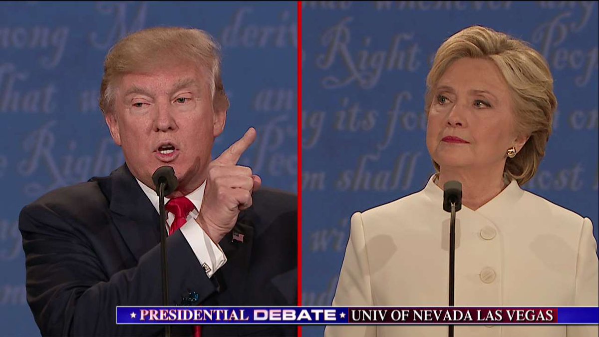 FoxNews's tweet photo. DJT: "Putin has no respect for this person."
HRC: "Well that's b/c he'd rather have a puppet..."
DJT: "You're the puppet." #Debate https://t.co/NlaYnTcYwA