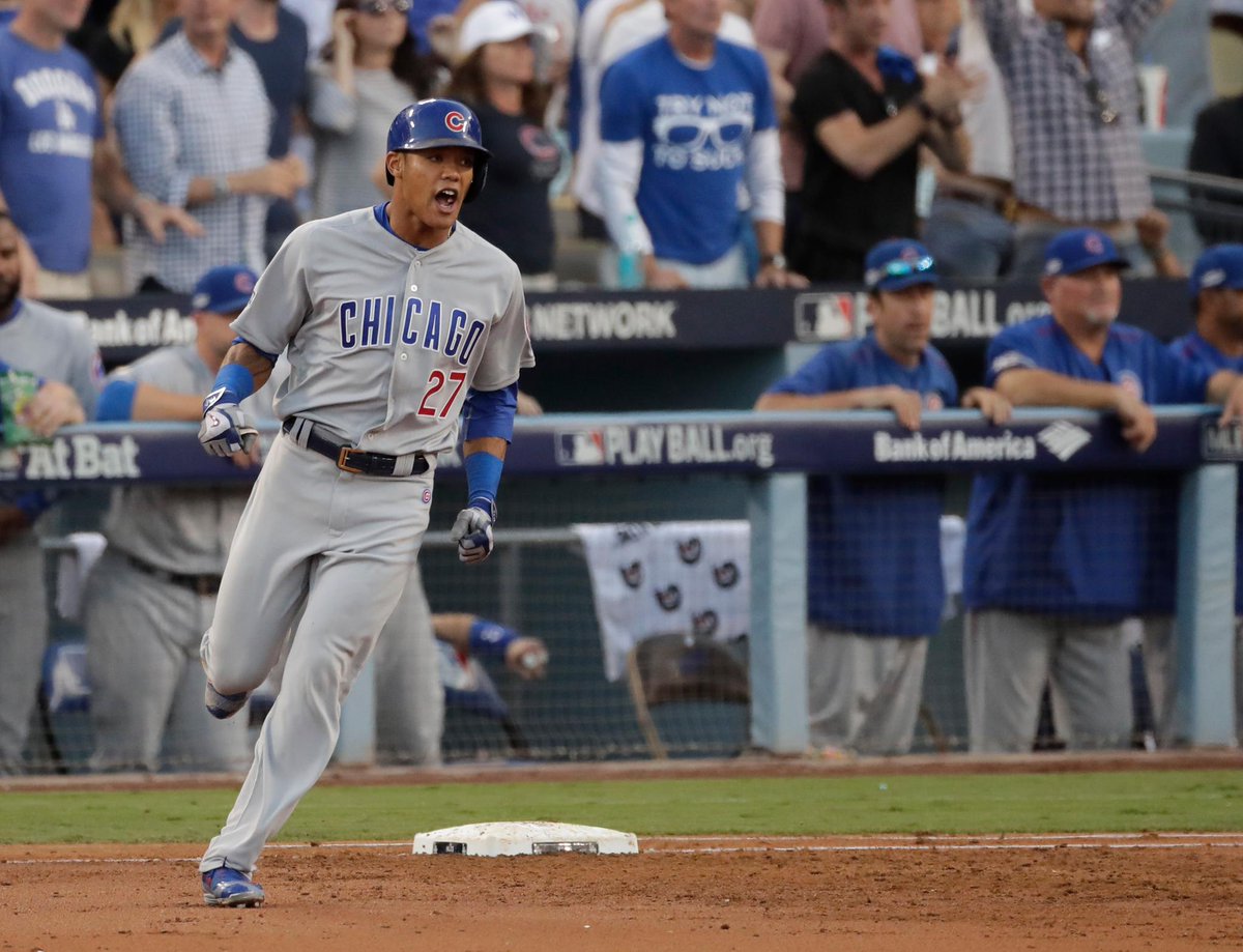 Addison Russell goes yard!On just his 2nd hit of the postseason, he helps t...