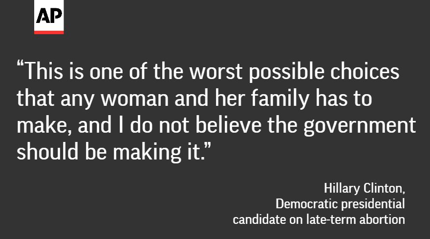 Hillary Clinton is adamant about keeping the government out of women's health issues. apne.ws/2e2Jhtf